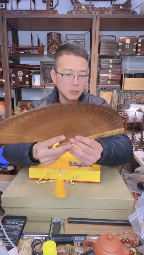 【闪购商品】乌木类书架527金丝楠21公分折扇