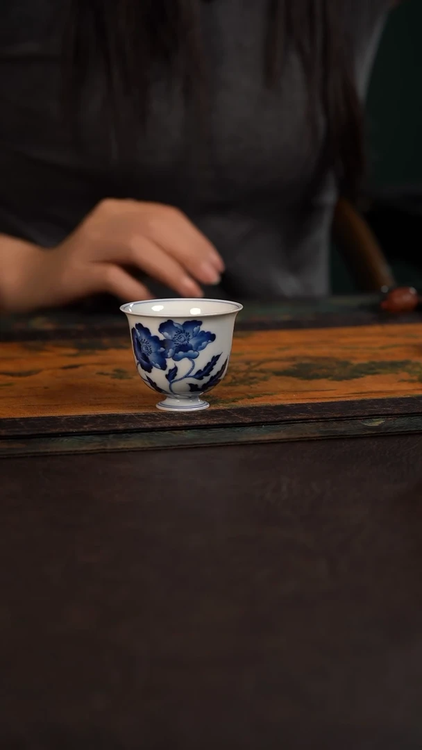 洪印慕明虞美人高脚杯