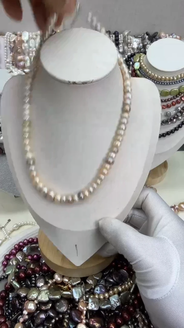 颈饰银S925镶嵌淡水珍珠1