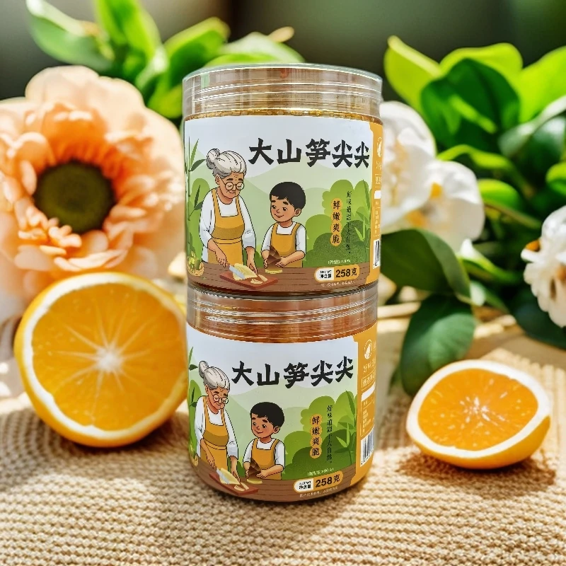脆脆念大山笋尖尖嫩笋原味竹笋农家笋非干货新鲜竹笋258克1罐