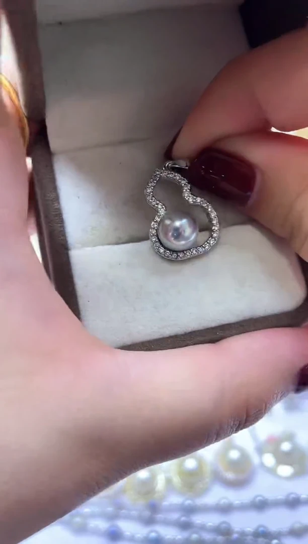 【闪购商品】海水珍珠吊坠银S925镶嵌1