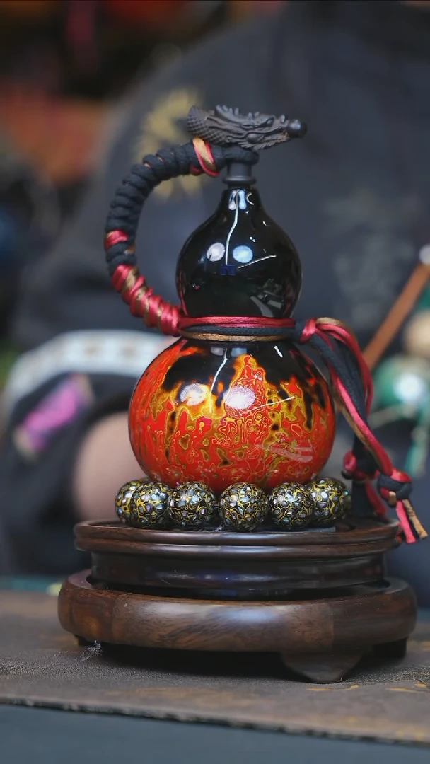 【闪购商品】YH225漆艺酒葫芦不包手串及旋转底座