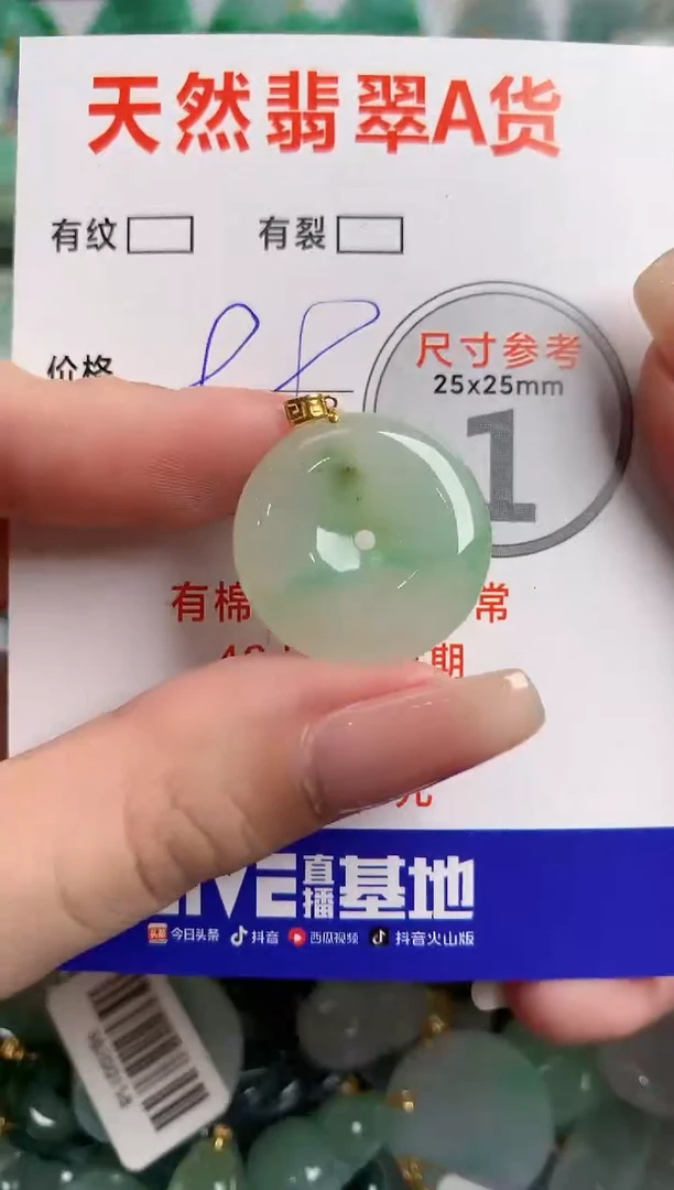 翡翠18K金镶嵌颈饰24001921