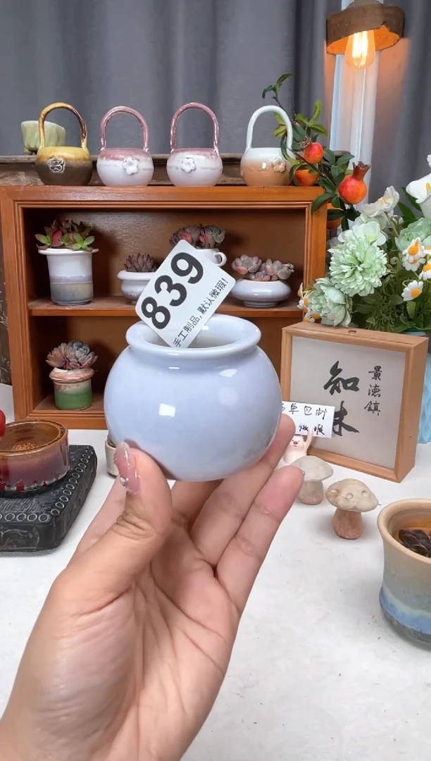 瓷片839知木小芳花盆编号