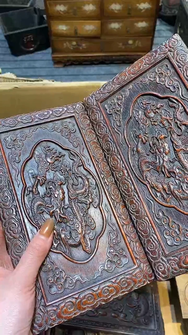 木美**饼紫檀雕刻一物一拍