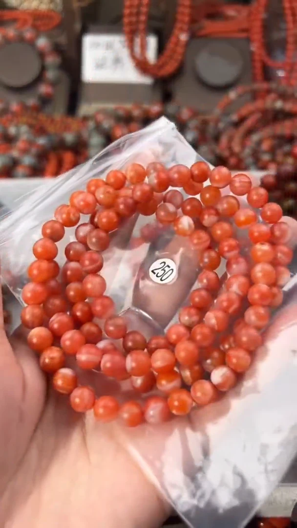 南红玛瑙手串未镶嵌7+