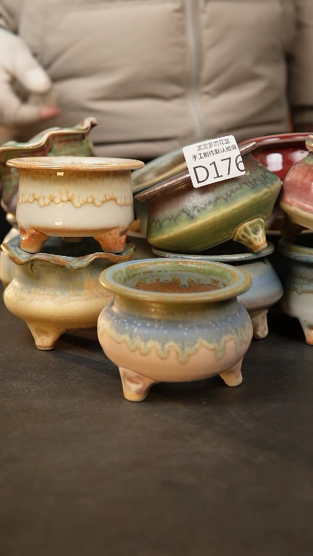 【闪购商品】瓷片176泥泥手工花盆