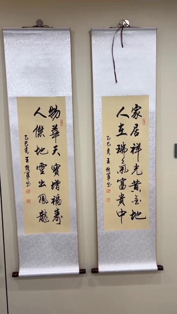 【闪购商品】书法王培军 物华天宝 家居祥光 四尺四开