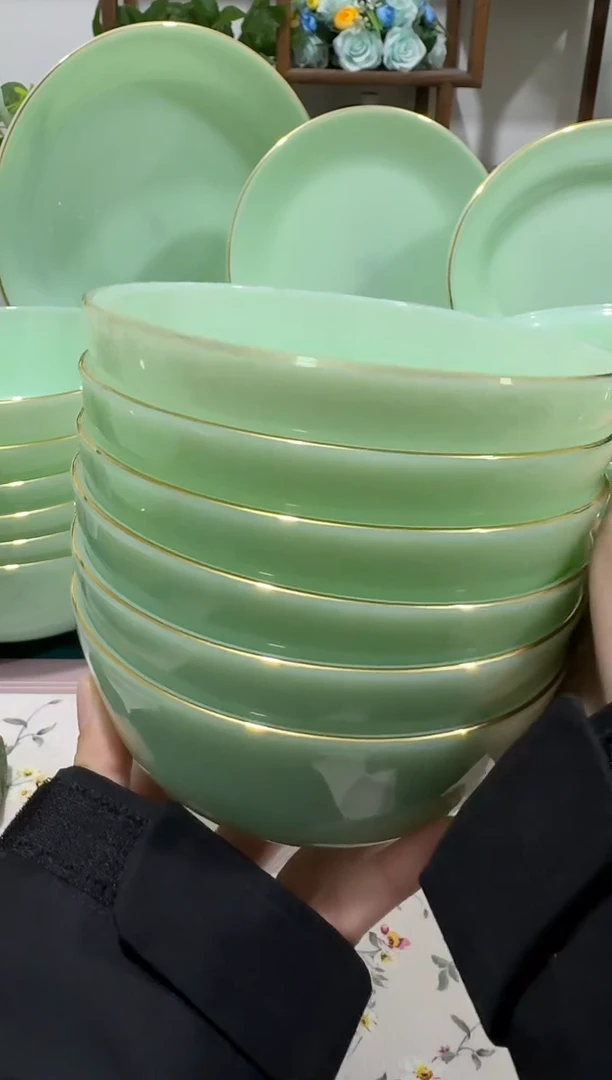 5.5英寸玉瓷碗6个口径13.8厘米