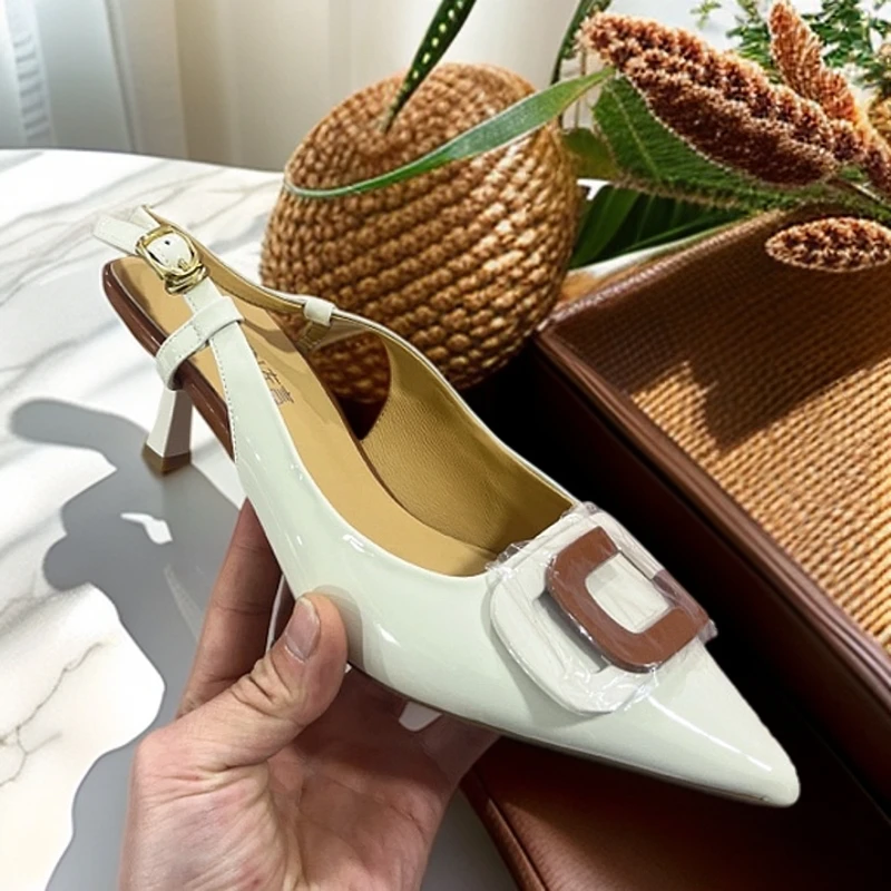 2302213新款高品质头层牛皮单鞋浅口真皮夏季尖头