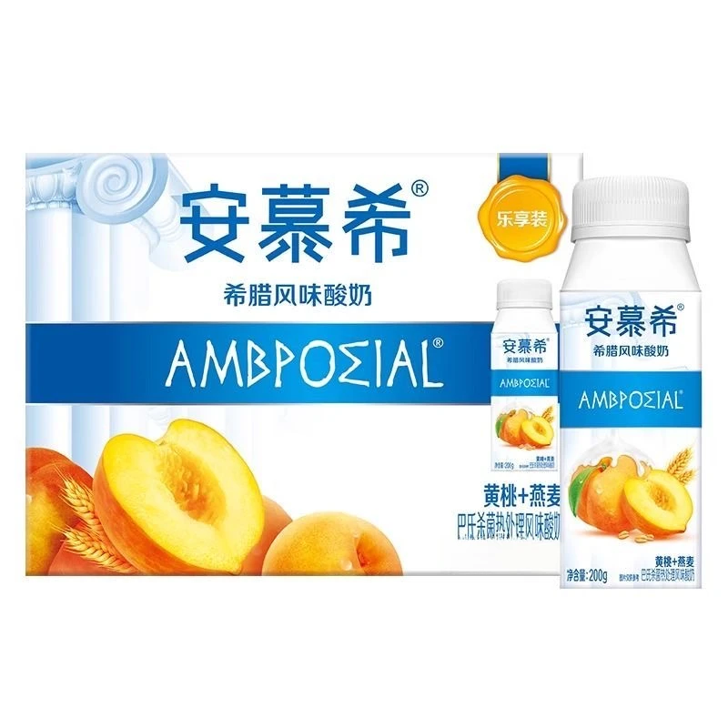 安慕希黄桃燕麦200g/8瓶包邮一整箱