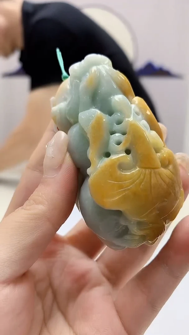 定制翡翠未镶嵌5124ms-毛货挂件37