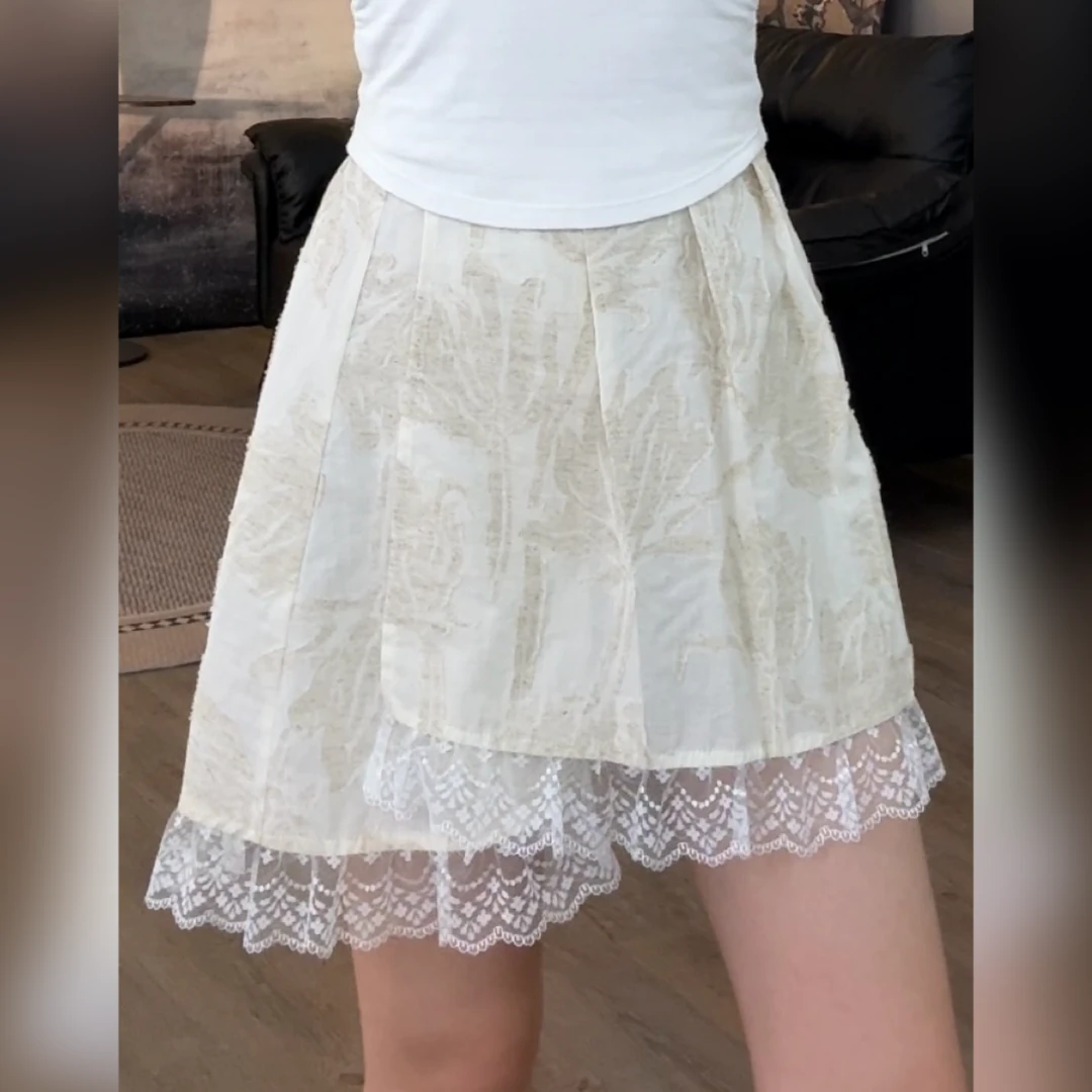 裤裙【浮云】设计感小众蕾丝夏季短裤裙女60219
