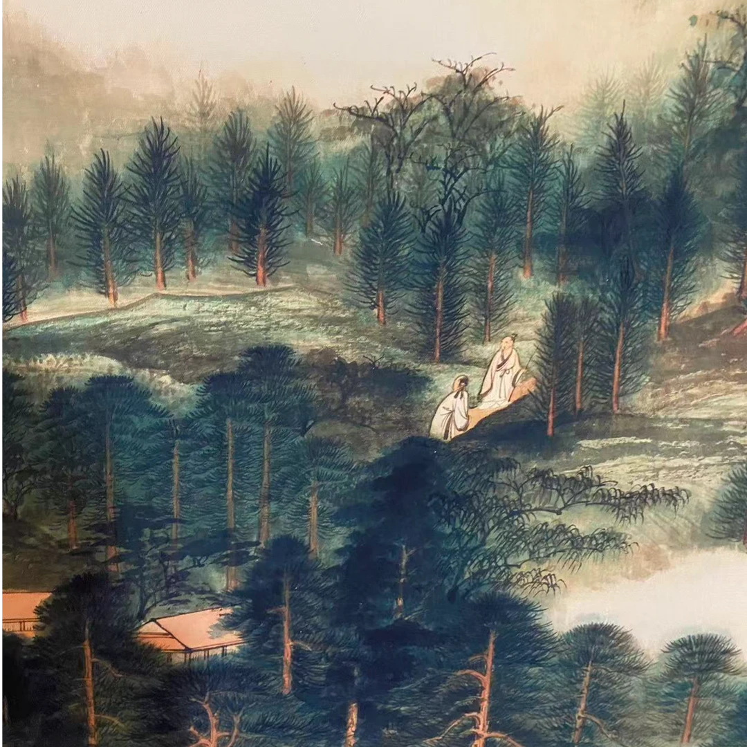 峨眉接引图装饰画一幅《日月旧戊臻选阁》