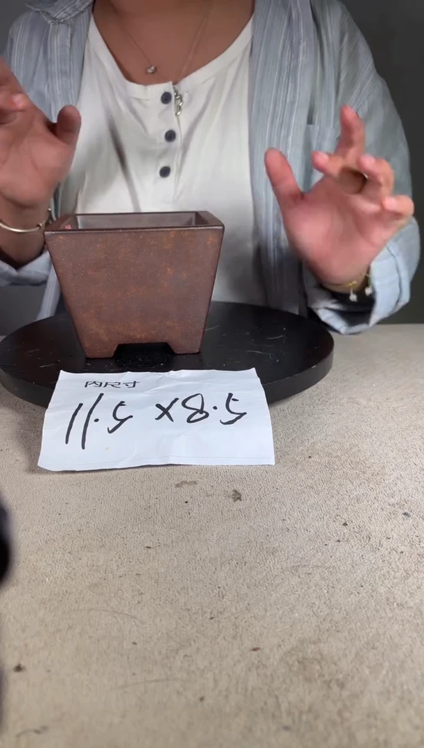宜兴紫砂花盆小盆