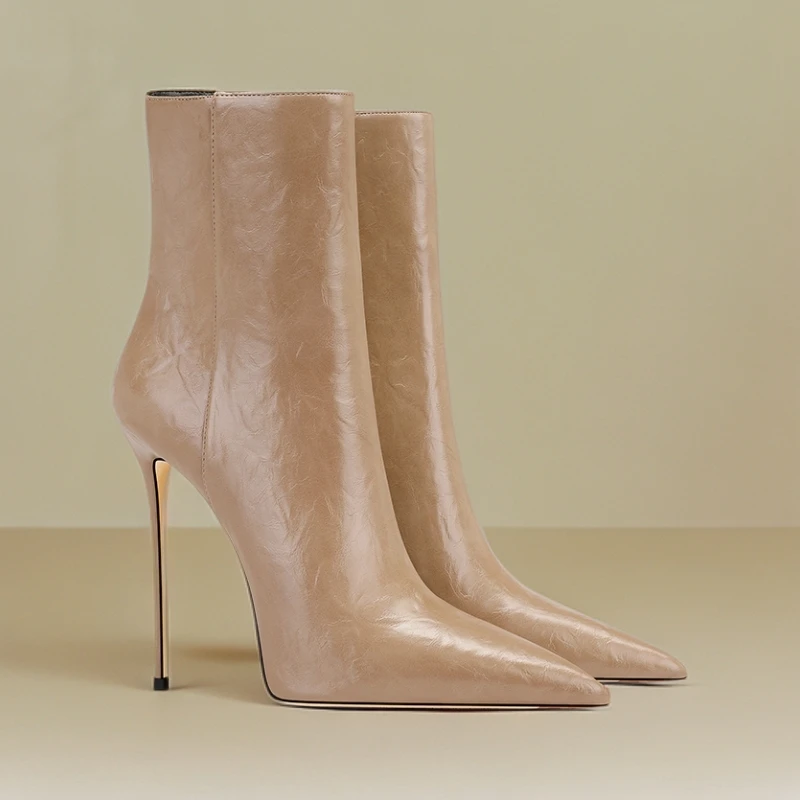 冬季爆款气质高级感中筒靴洋气时尚新款流行职业细跟高跟鞋不累脚