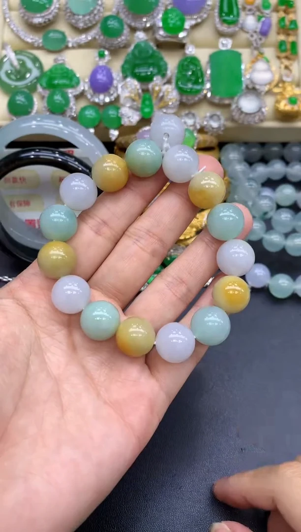 未镶嵌手链翡翠108-中国好珍宝