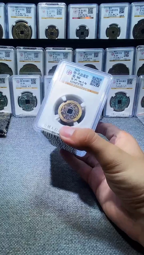 铜A461龙公博天启通宝祈福坑90分