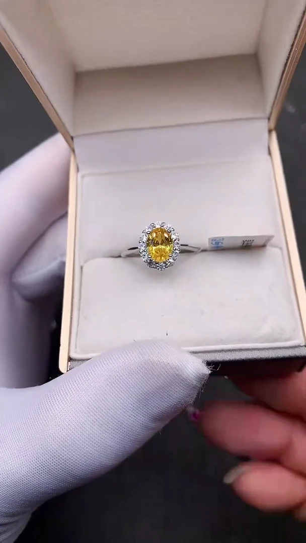 【闪购商品】彩色蓝宝石戒指银S925镶嵌.......