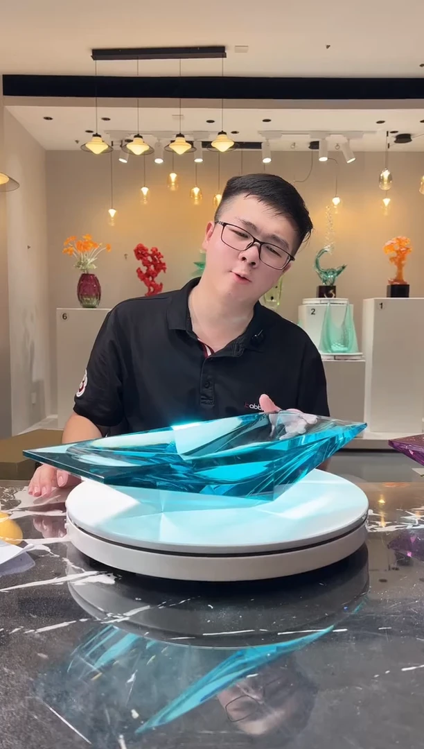 茶宠巴比特美学 冰蓝色长方形冰湖