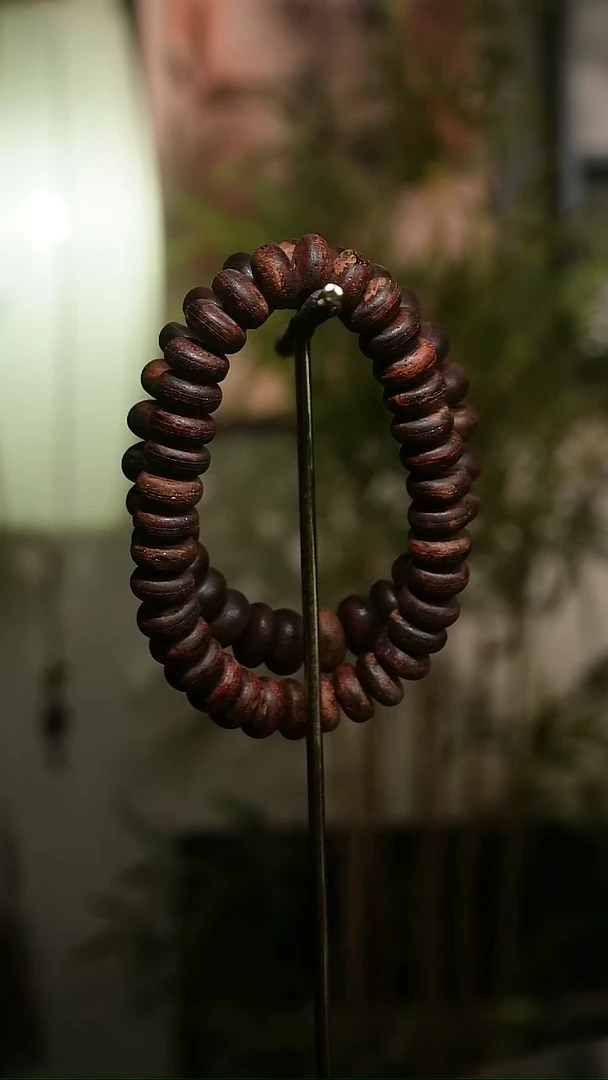 降真香手串/手链海南红降1.2cm算盘珠