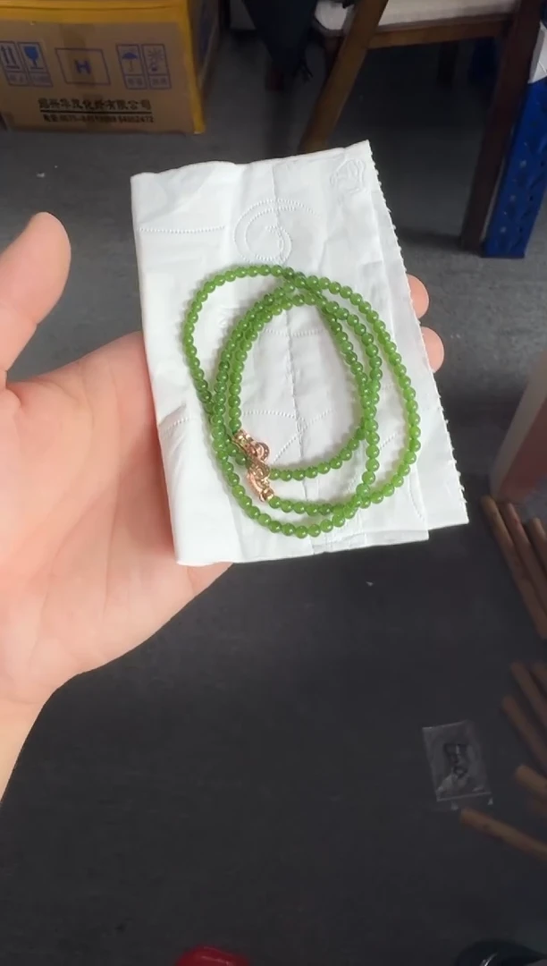 和田玉（碧玉）银S925镶嵌颈饰和田玉碧玉卡4多样性发其一