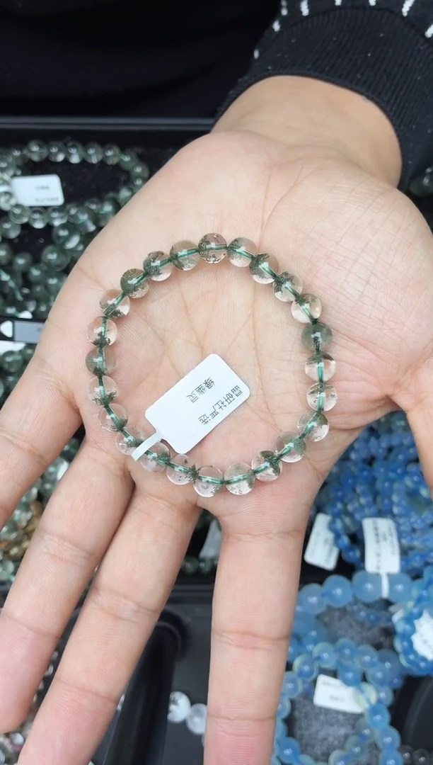 未镶嵌手链水晶恶****液绿幽灵7.5