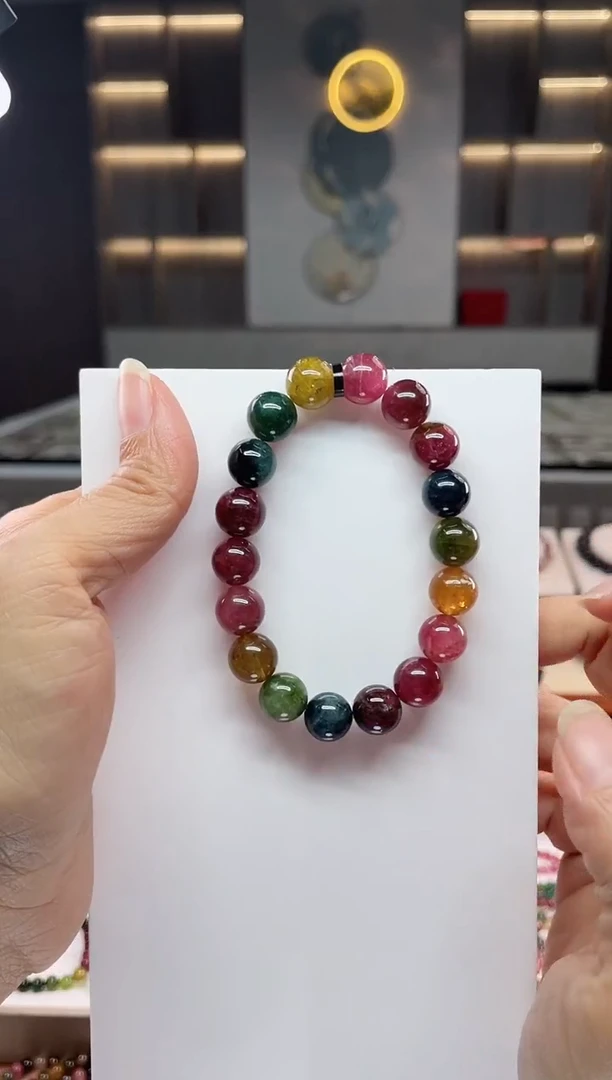 未镶嵌老矿碧玺单圈手串10mm+碧玺（多样性发一条）Q