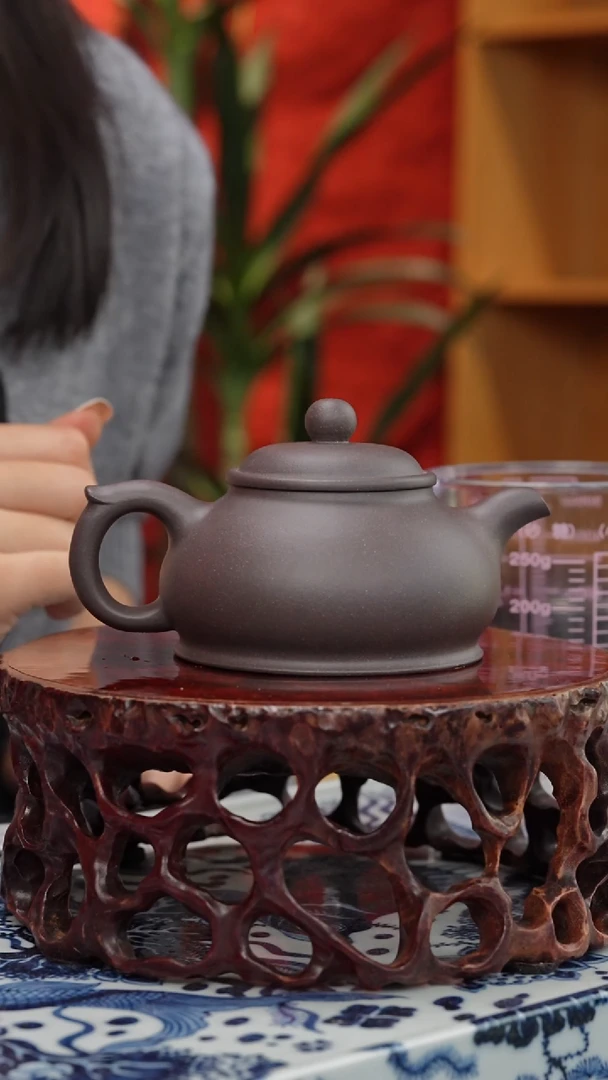 【闪购商品】紫砂茶壶【头哥手工壶】潘壶天青泥