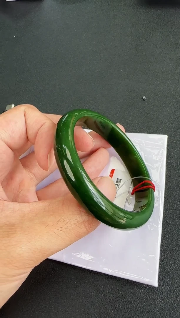 和田玉（碧玉）未镶嵌颈饰俄老料圈口约58.7mm