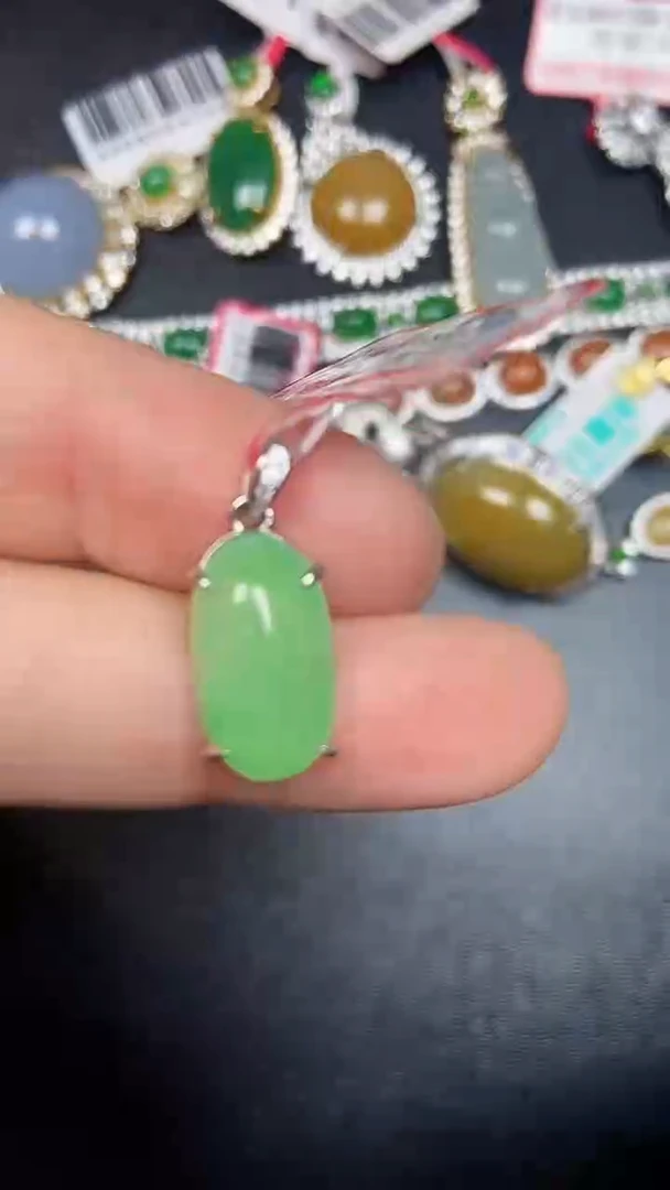 银S925镶嵌戒指翡翠2410