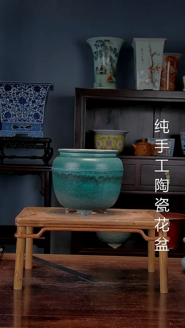 财**到景德镇陶瓷手工花盆