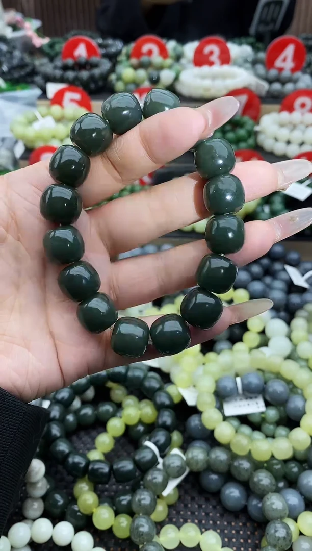 未镶嵌手串和田玉且末蓝老型14