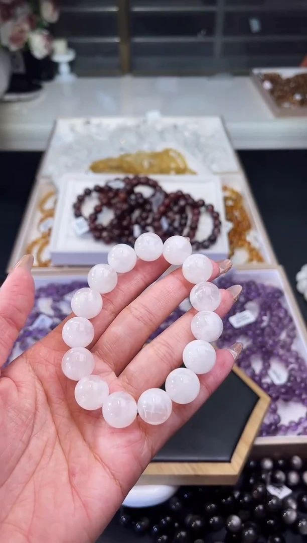 【闪购商品】水晶/未镶嵌K6雪花幽灵手串14mm/多样性发一