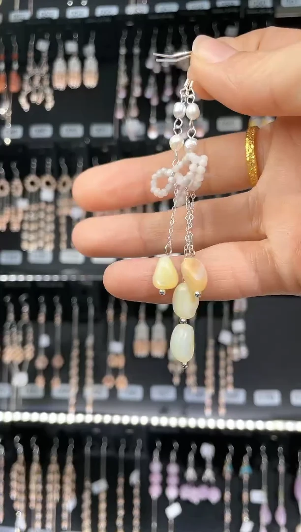 【闪购商品】紫晶耳饰银S925镶嵌莲子芯