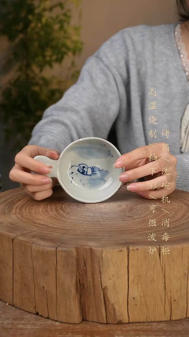 碗瓷景德镇手工手绘高温瓷釉下彩