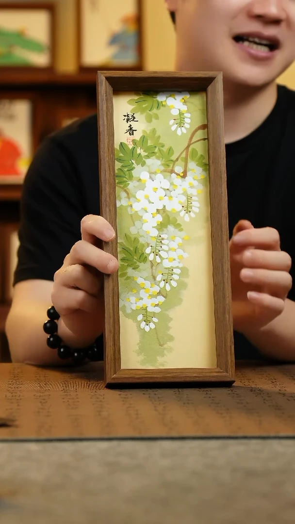 国画12.5*31.5纯手绘国风国画摆台