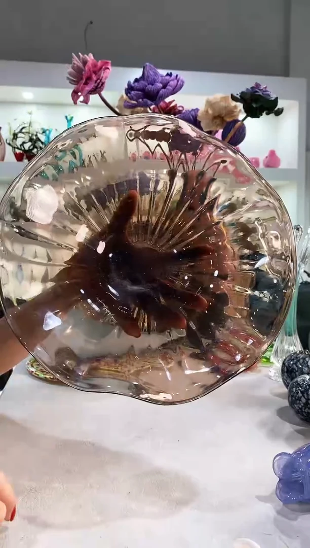 慕忆家手作琉璃花瓶瑕30CM
