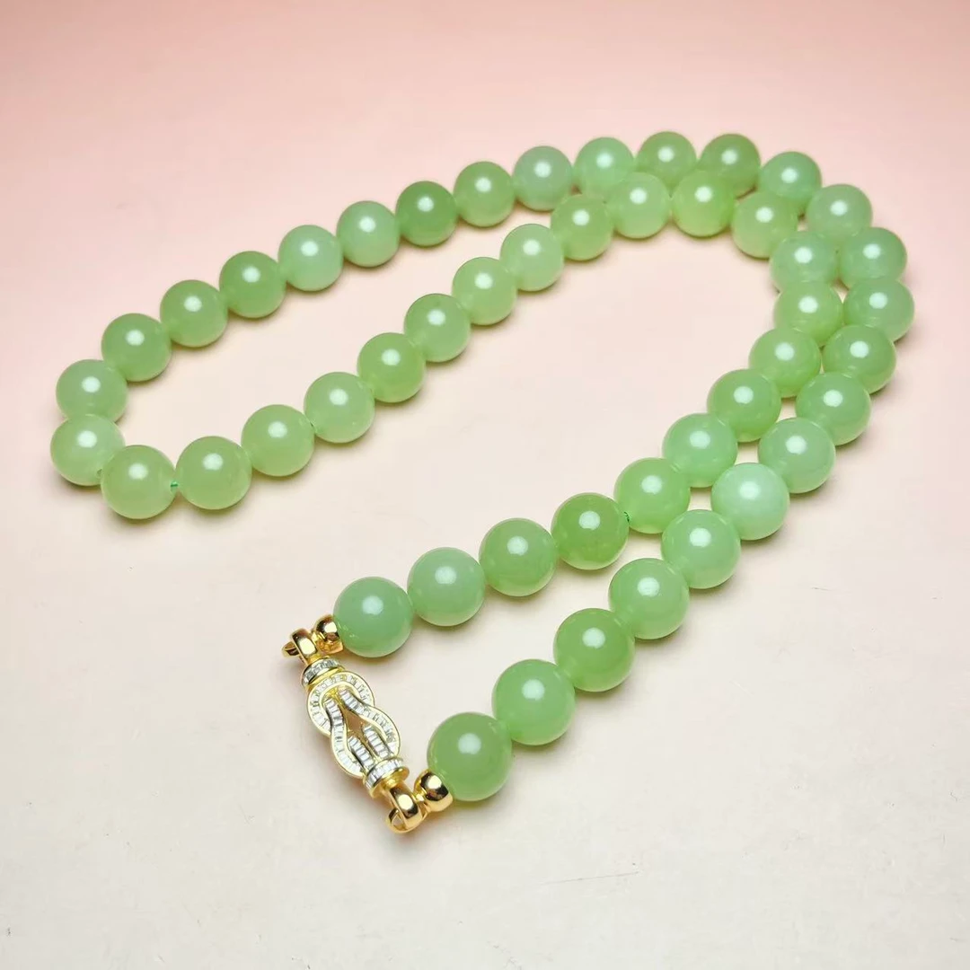 【矿姐珠宝】HT3327和田玉项链11-12mm多样性发一