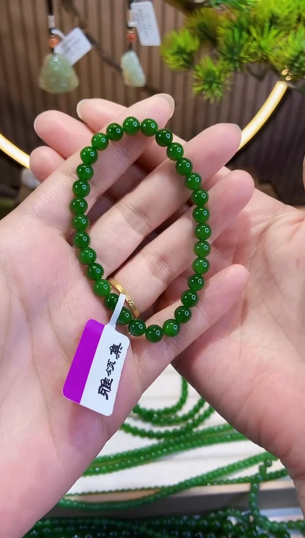 未镶嵌手链和田玉G1298颜色微差