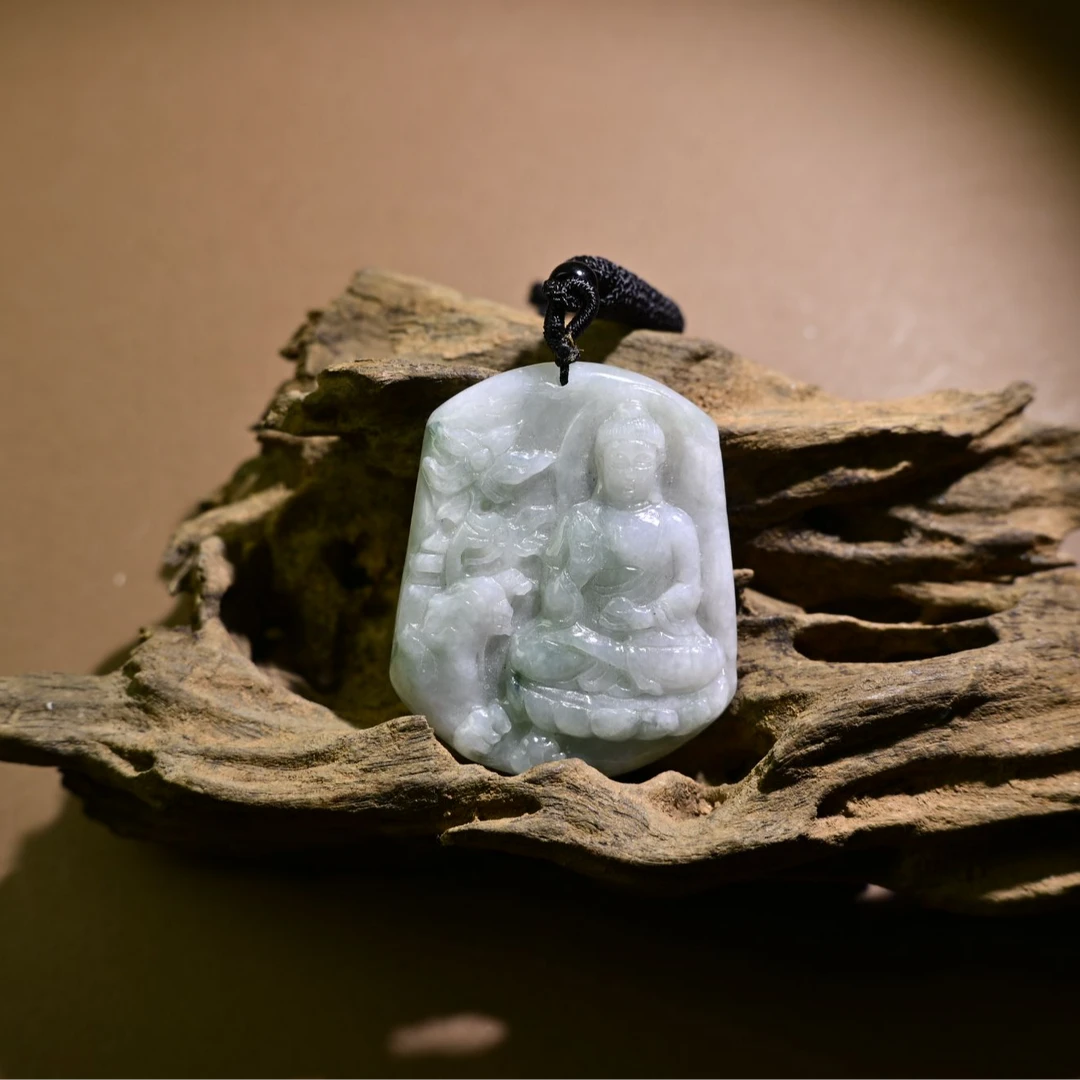 文杉拍品/翡翠观音牌/0113