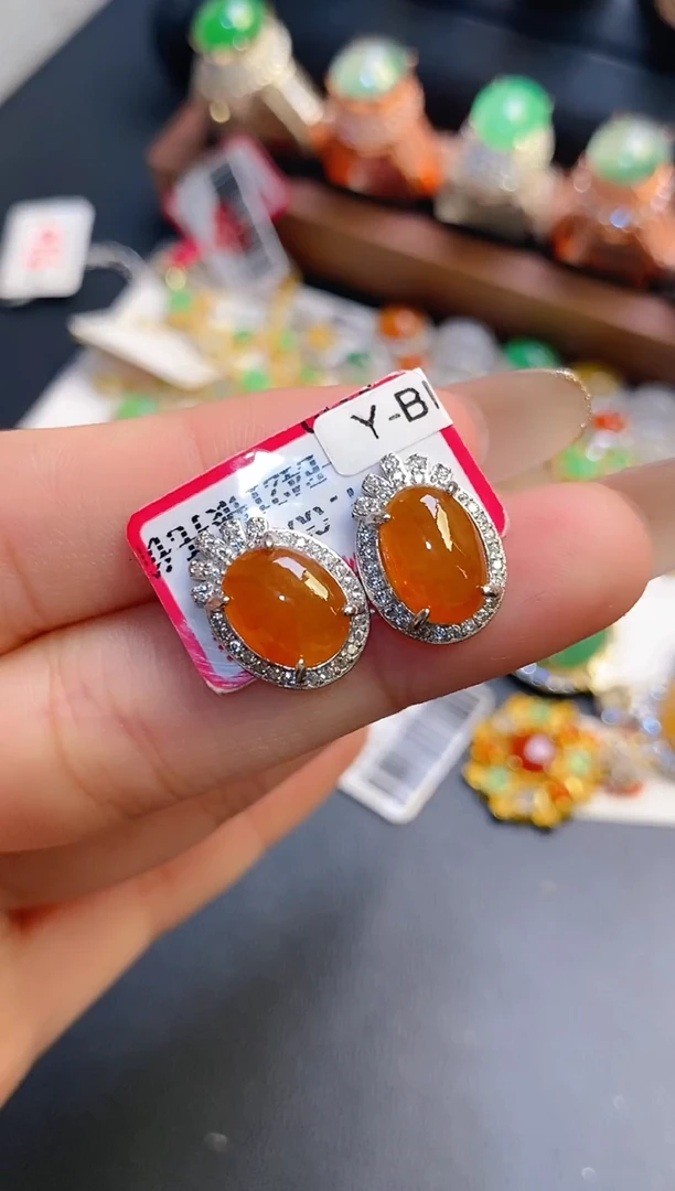 银S925镶嵌戒指翡翠天然