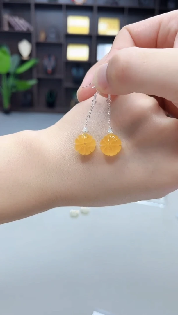 银S925镶嵌耳饰玛瑙/玉髓204000