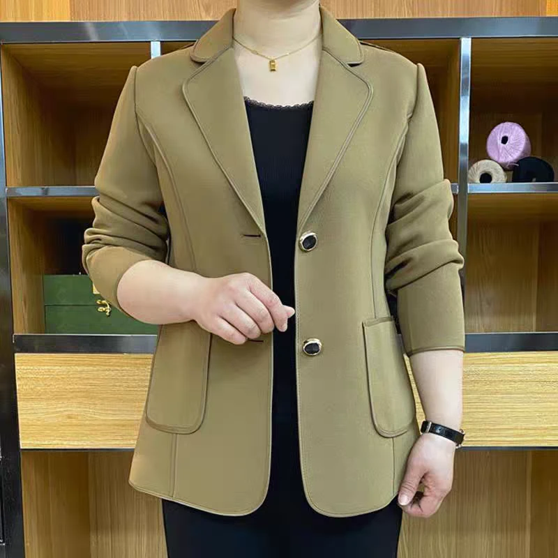 《专柜品质》春季新款时尚休闲西装外套气质百搭高档西服大码女装