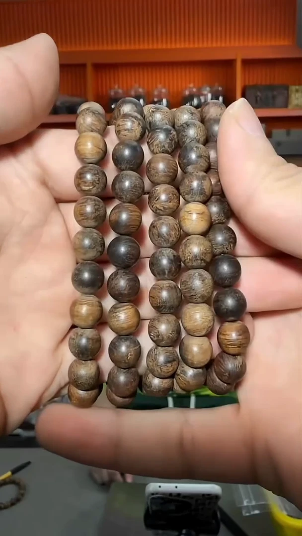 沉香手串195号单圈伽罗0.9多样性发一