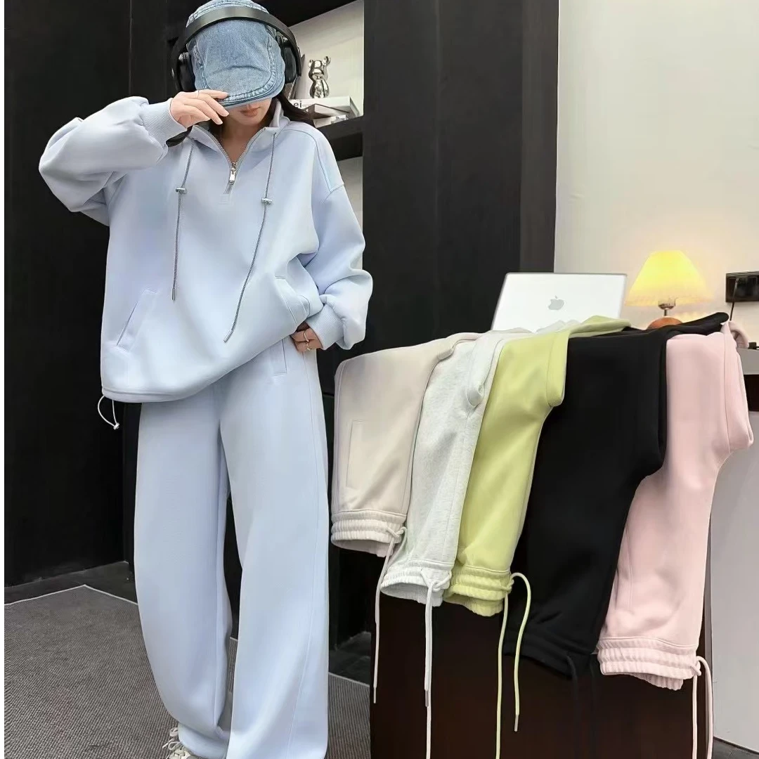 春秋卫衣套装时尚休闲百搭原创宽松韩版长袖洋气男女LL002-1