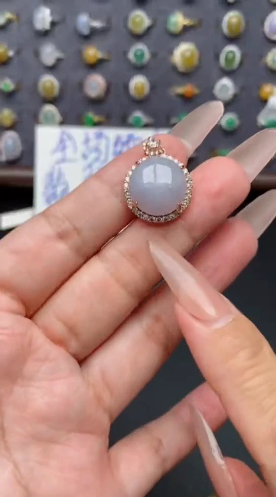 银S925镶嵌戒指翡翠天然A货翡翠11       1-
