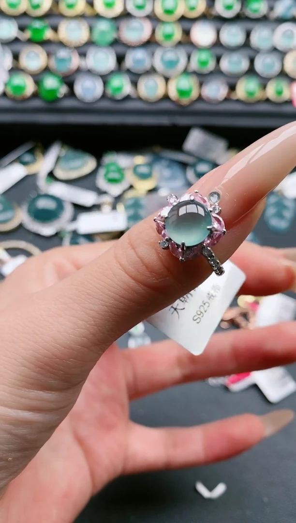 【闪购商品】翡翠戒指银S925镶嵌11111111