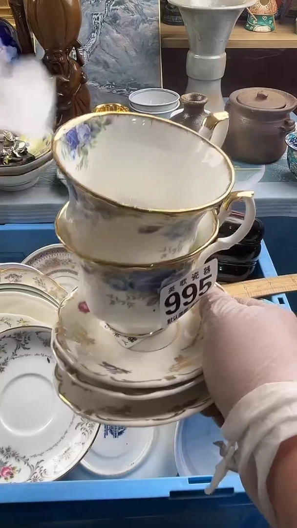 瓷片幸***头英歌瓷器满28包邮