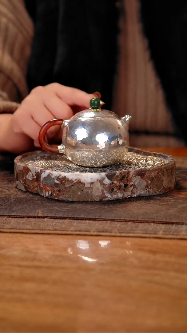 盛唐工坊 足银999 手工泡茶壶西施